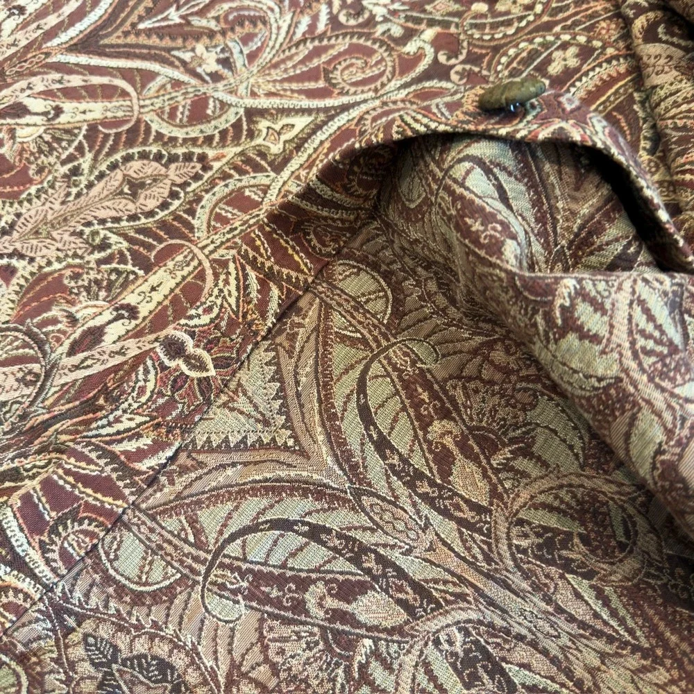 Eastern Accents Sheffield King Duvet Cover Set 4 Piece Paisley Brown Jacquard